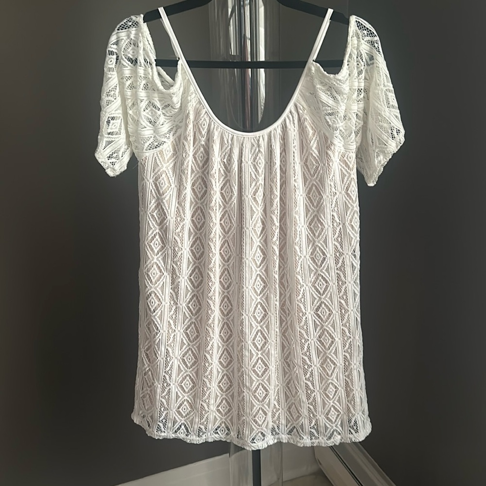 EXPRESS White Lace Dress - XS
